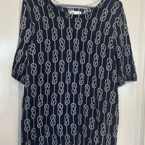 Croft & Barrow Short Sleeve Top with Chain Design
